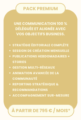 Pack Premium de community management MHC pour une gestion complète et déléguée des réseaux sociaux.
