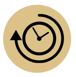 Pictogramme illustrant le gain de temps pour se concentrer sur son cœur de métier.