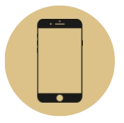 Pictogramme téléphone illustrant une image de marque cohérente et engageante.