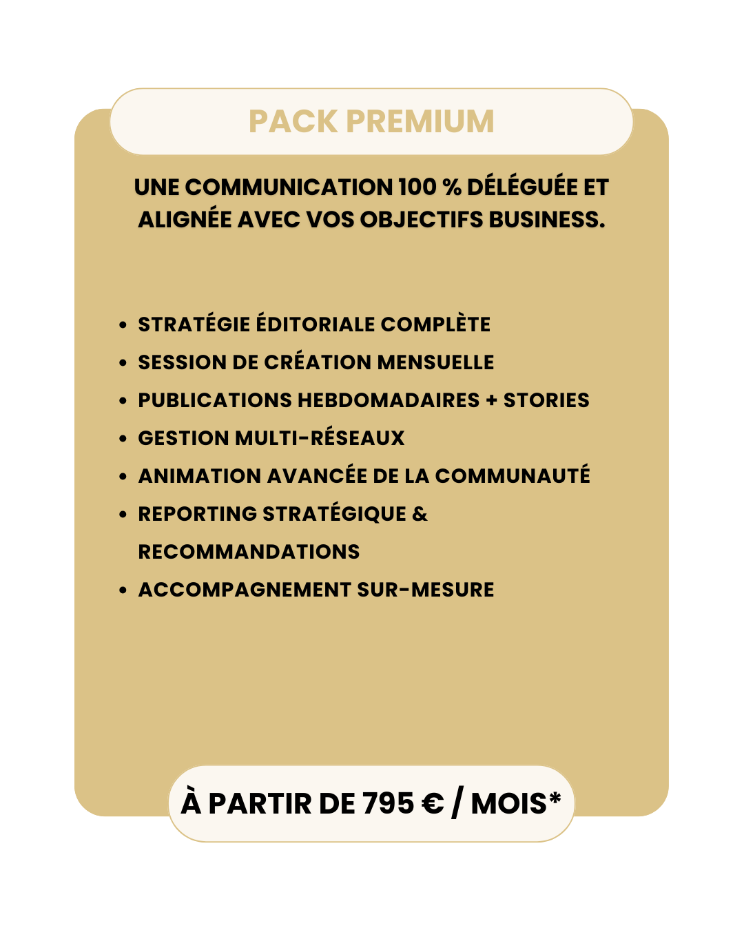 Pack Premium de community management MHC pour une gestion complète et déléguée des réseaux sociaux.